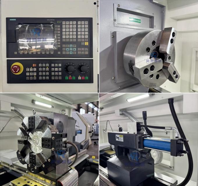 380V Ck6163 क्षैतिज स्वचालित सीएनसी लेथ मशीन 105 मिमी धुरी बोर के साथ 1