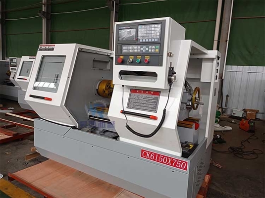 CK6150-750mm सीएनसी लेथ मशीन 220V फ्लैट बेड लेथ मशीन