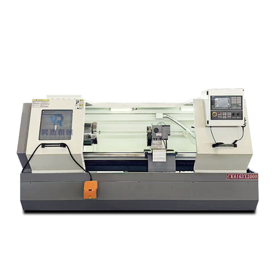 380V Ck6163 क्षैतिज स्वचालित सीएनसी लेथ मशीन 105 मिमी धुरी बोर के साथ